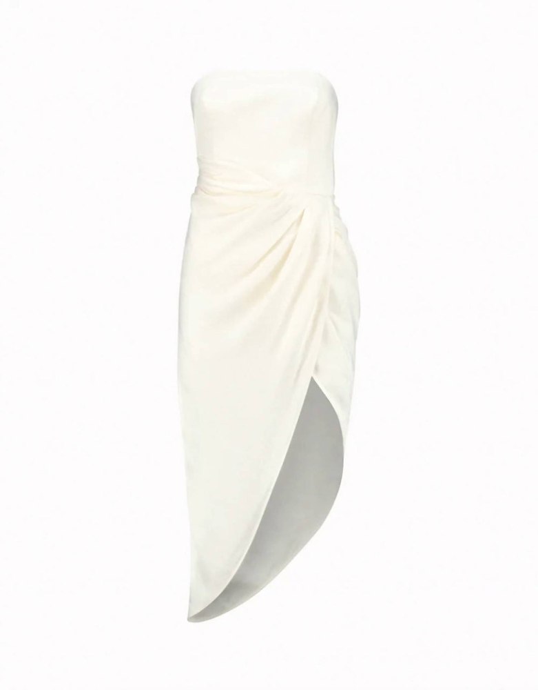 Lica Midi Linen Dress In Ivory