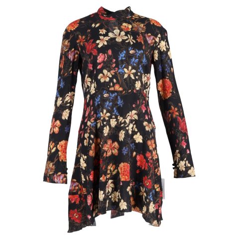 Etro Crêpe Mini Dress in Floral Print Viscose 7833241780284