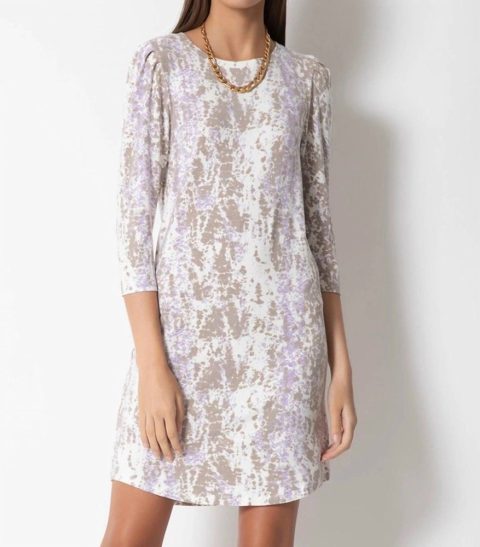 Swirl Tie Dye Shannon Dress In Mushroom Tie Dye