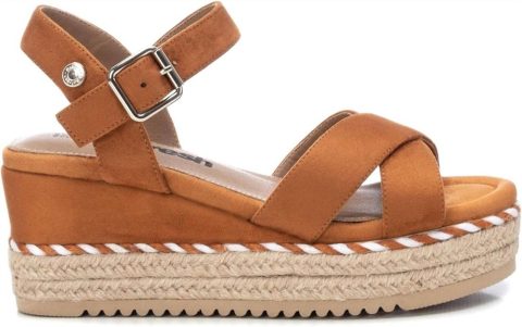Women’s Suede Wedge Sandals In Camel 7704783716412