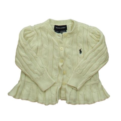 Ralph Lauren Girls Ivory Cardigan 7805837279292