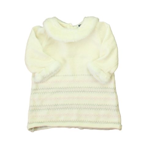 Janie and Jack Girls Ivory | Pink | Gray Sweater Dress 7805838196796