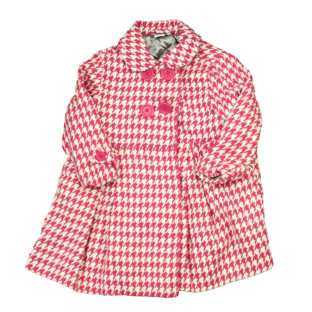 Hartstrings Girls Pink Houndstooth Jacket 7805838983228