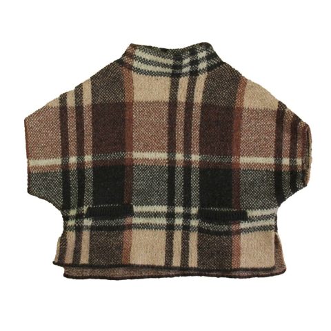 Zara Girls Mauve Plaid Poncho 7805839179836