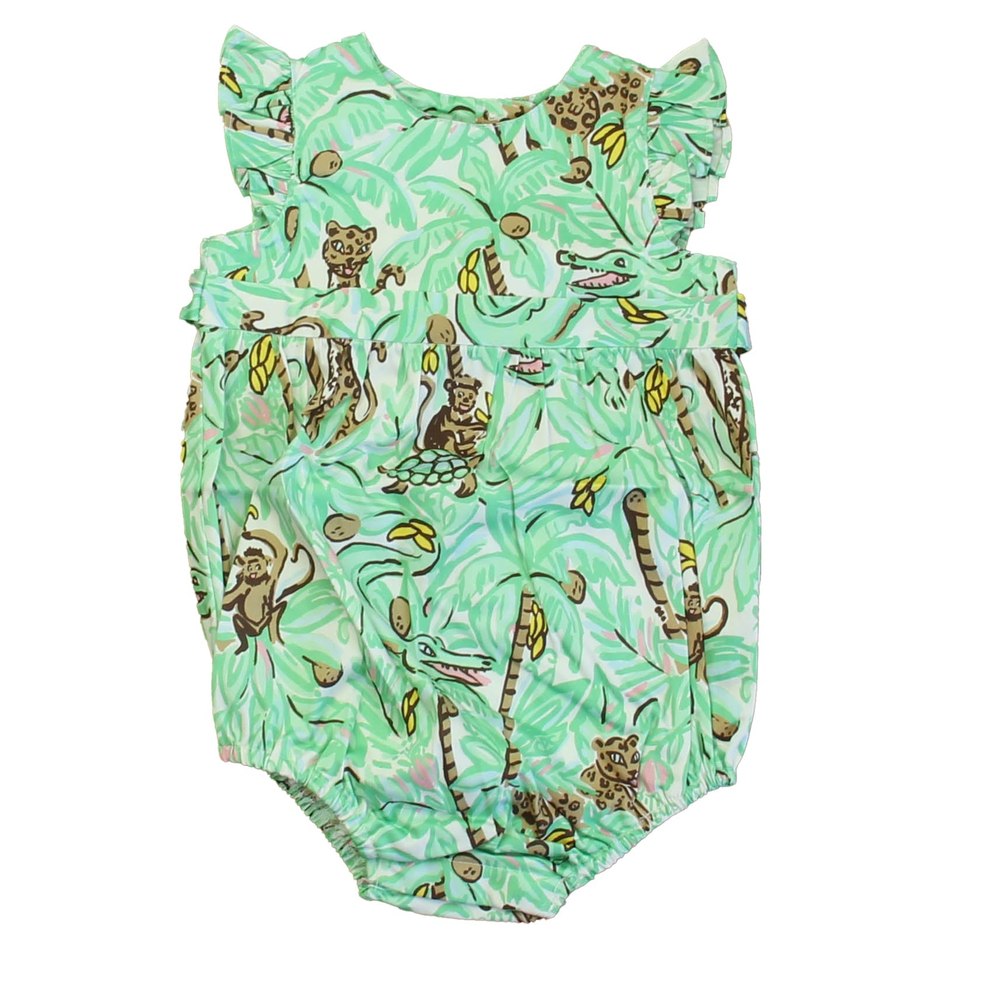 Classic Prep Girls Jaguar Jungle Romper Size: 12-24 Months 7805839474748