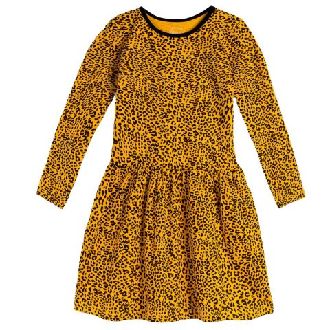 Mightly Girls Gold Leopard Dress 7805839507516