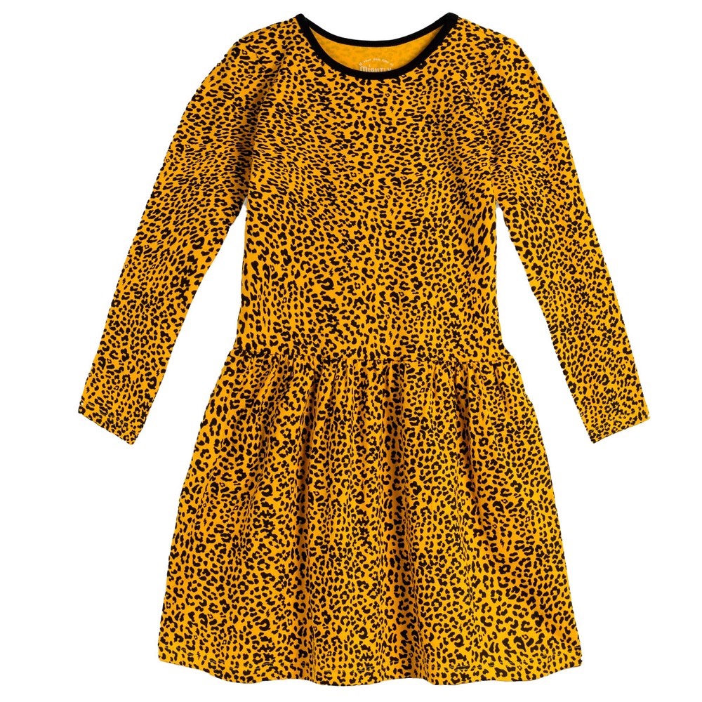 Mightly Girls Gold Leopard Dress 7805839507516
