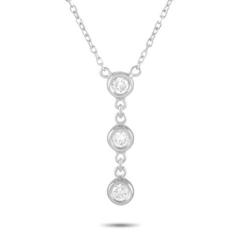 LB Exclusive 14K White Gold 0.15ct Diamond Necklace ANK-15777W