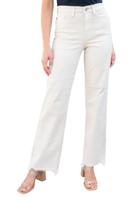 High Rise Over Dyed 90’s Straight Jeans In Light Khaki 7704795807804