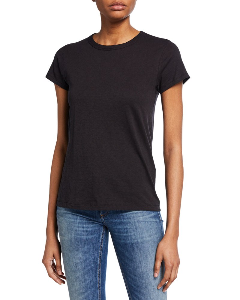 Rag & Bone Jean Women’s Black The Tee Crew Neck Solid Short Sleeve T-Shirt