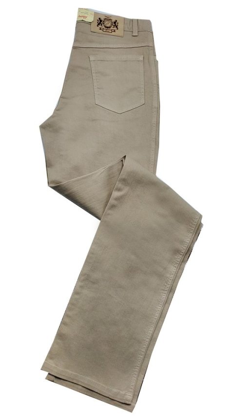 Brioni Men’s Marmolada Beige Cotton Denim Jeans