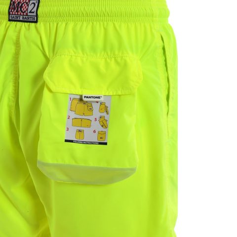 MC2 St. Barth Men’s Neon Green Lightweight Fabric Men’s Swim Shorts Trunks Pantone, XX-Large