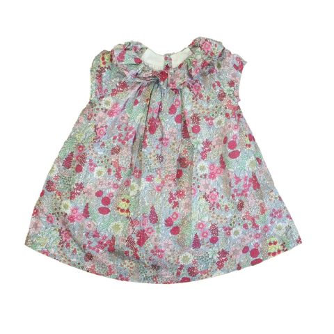 Jacadi Girls Pink | Blue Floral Dress 7805839605820
