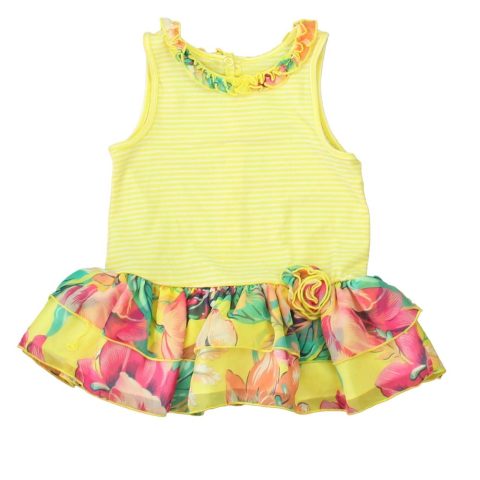 Pippa & Julie Girls Yellow | White Floral Dress 7805839704124
