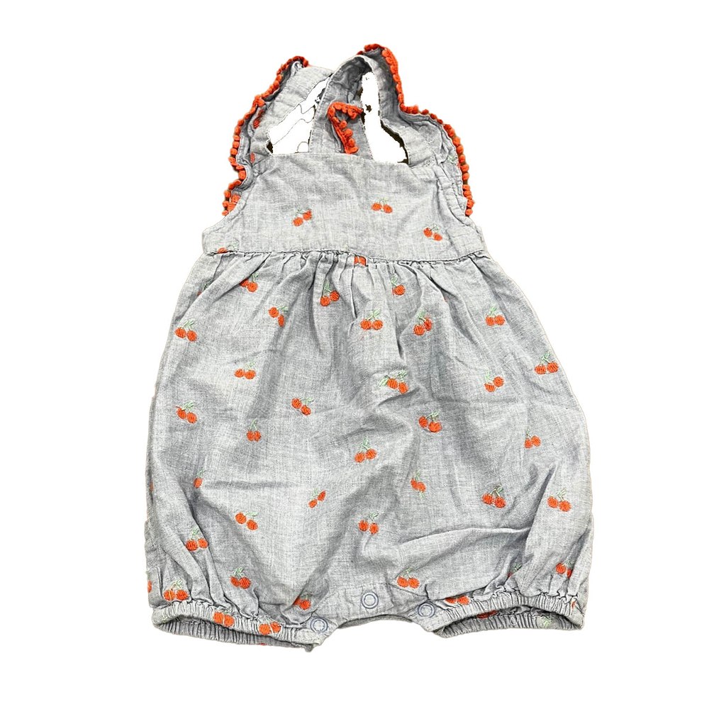 Boden Girls Blue Cherries Romper 7805839573052