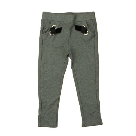 Lili Gaufrette Girls Grey | Black Leggings 7805839867964