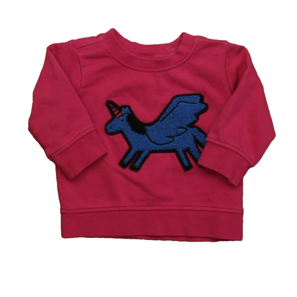 Hanna Andersson Girls Pink | Blue Unicorn Long Sleeve Shirt 7805840785468