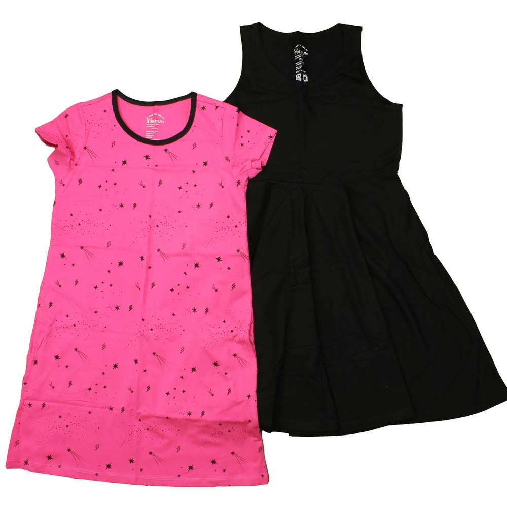 Mightly Girls Pink | Stars | Black Dress 7805841080380