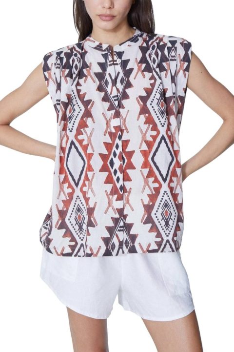 Ortiz Fany Sleeveless Shirt In Mix 1 7704796889148