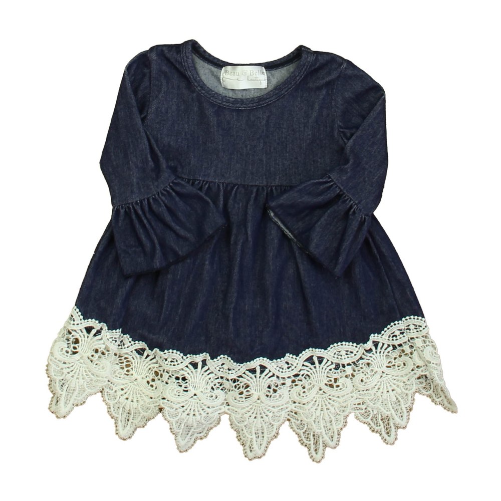 Beau & Belle Girls Blue | Ivory Dress 7805841375292