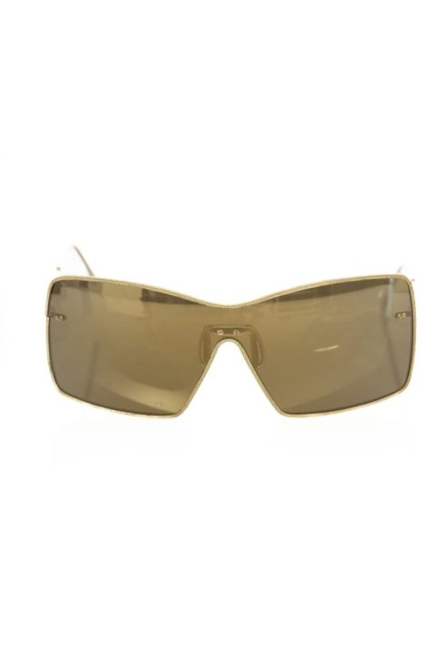 Frankie Morello Elegant Metallic Shield Women’s Sunglasses