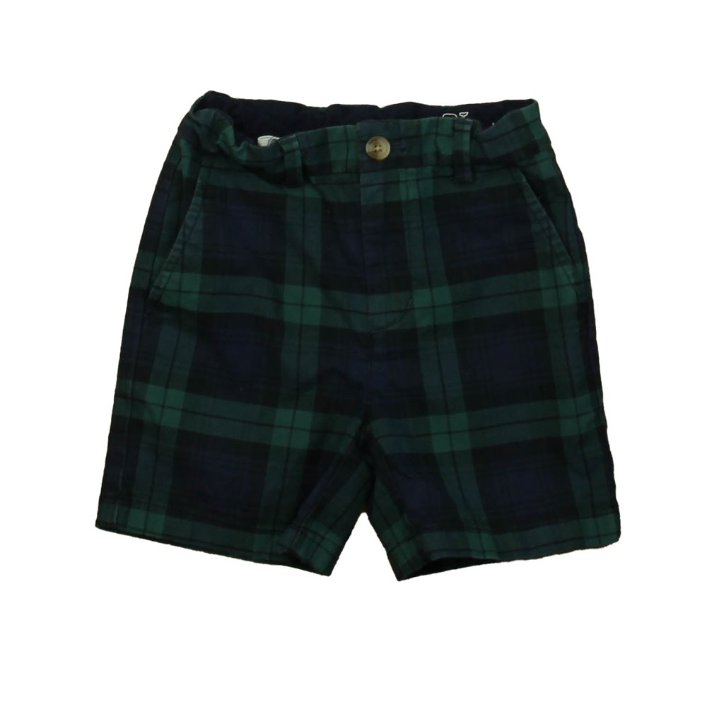 Vineyard Vines Boys Navy | Green Plaid Shorts 7805842096188