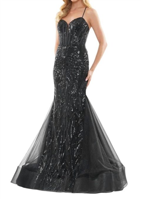 Sweetheart Neckline Prom Dress In Black 7833312395324