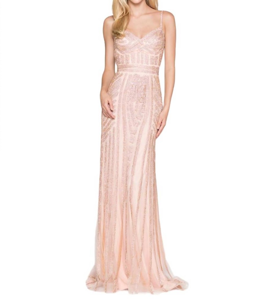Rhinestone Prom Dress In Blush 7833314918460