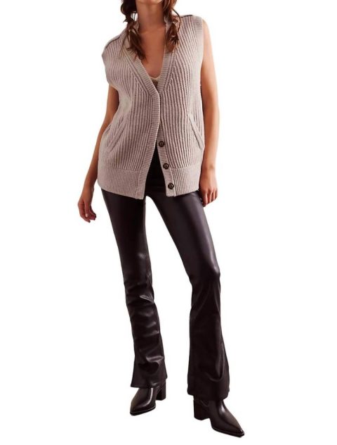 Level Up Vegan Flare Jean In Tea 7833320554556