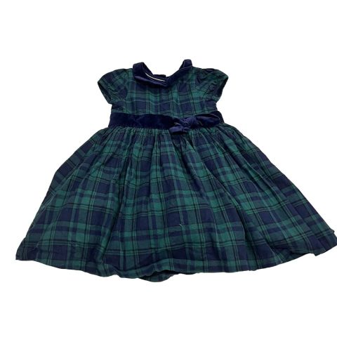 Heirloom Girls Green | Navy Dress 7805842653244
