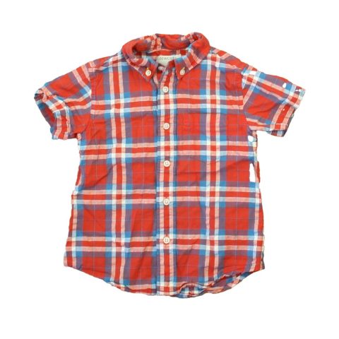 Crewcuts Boys Red | White | Blue Button Down Short Sleeve 7805843931196