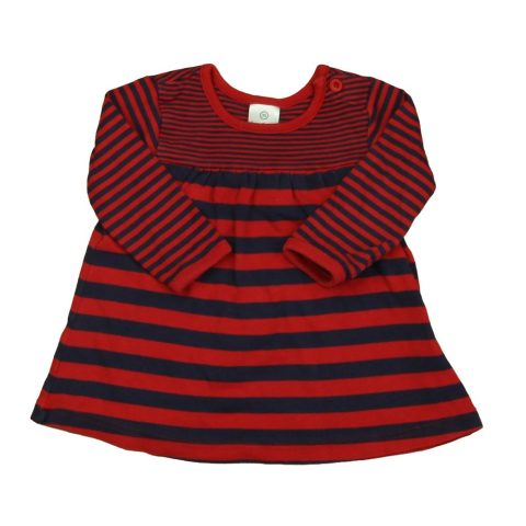 Hanna Andersson Girls Red | Navy Stripe Dress 7805843505212