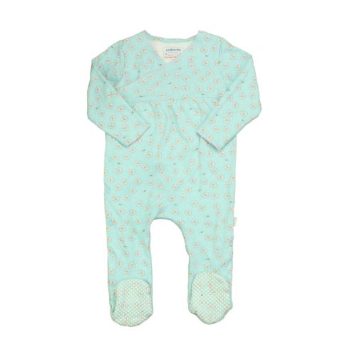 JoJo Maman Bebe Girls Blue | White | Daisies 1-piece footed Pajamas 7805844488252