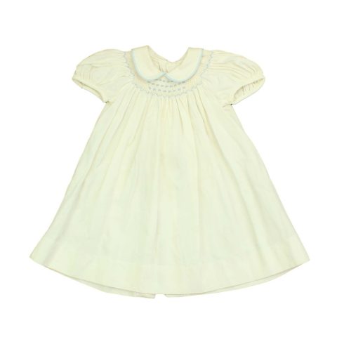 Ancar Girls Ivory | Blue | Smocked Dress 7805845536828