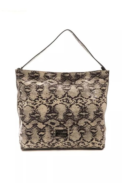Pompei Donatella Chic Python Print Leather Shoulder Women’s Bag