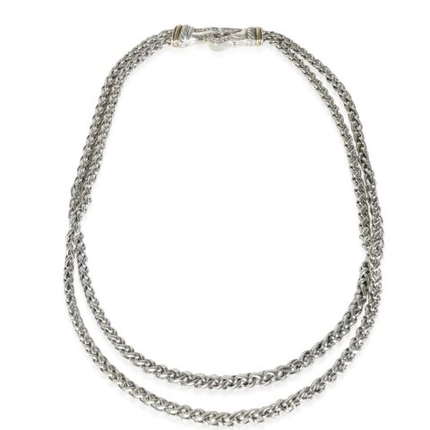 David Yurman Wheat Chain Necklace in Sterling Silver 0.23 CTW 7705706266684