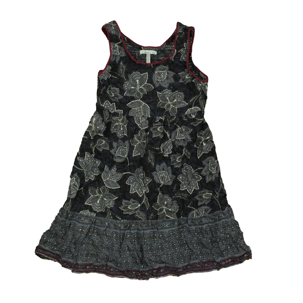 O’Neil Girls Gray Floral Dress 7805846356028