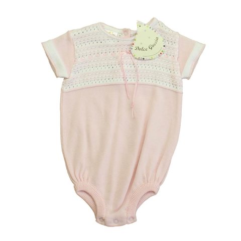 Dolce Goccia Girls Pink | White Romper 7805848911932