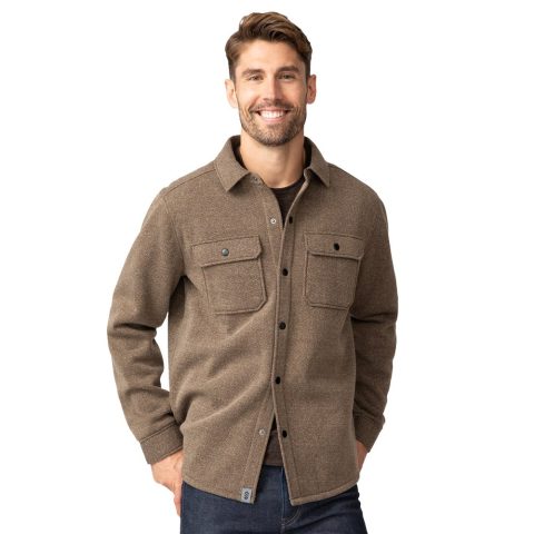 Free Country Men’s Fleece Twill Snap Front Shirt 7833343787068