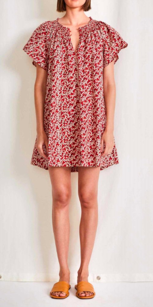 Deia Mini Dress In Mango Bouquet