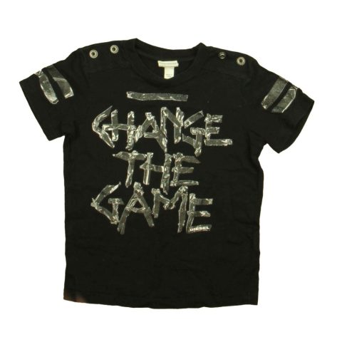 Diesel Boys Black | Gray T-Shirt 7805858611260