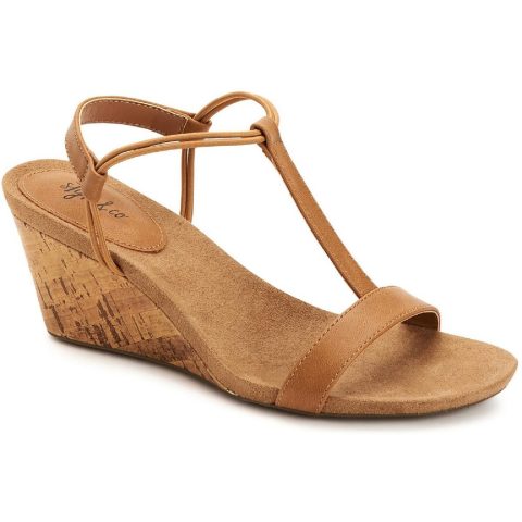 Mulan Dressy Slip On Wedge Sandals