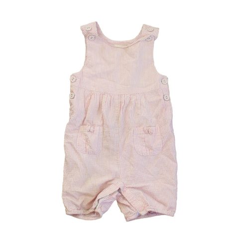 JoJo Maman Bebe Girls Pink | White Stripe Romper 7805863657532