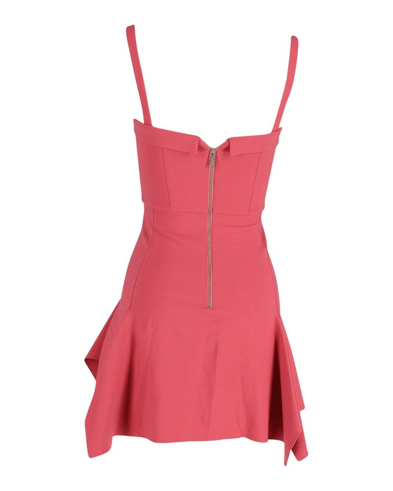 Dion Lee Bustier Flared Mini Dress in Pink Wool 7705720029244
