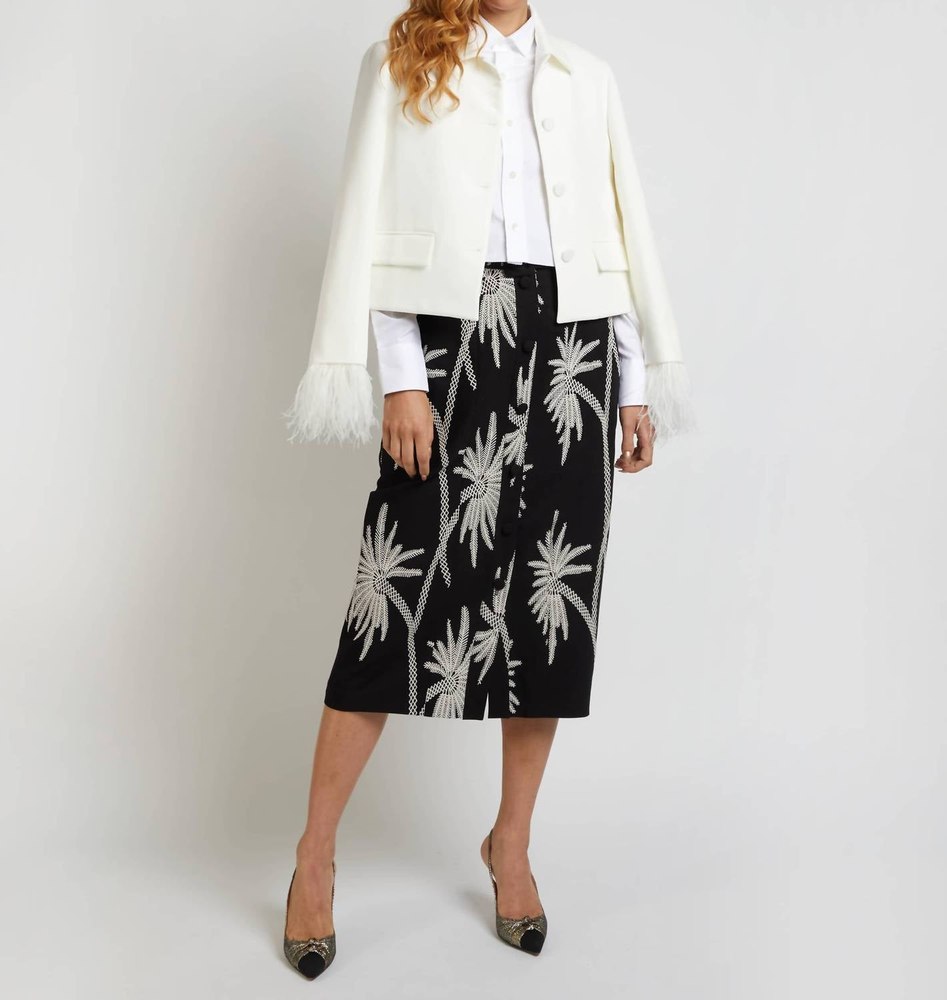 Noah Skirt In Black/ivory 7833374294076
