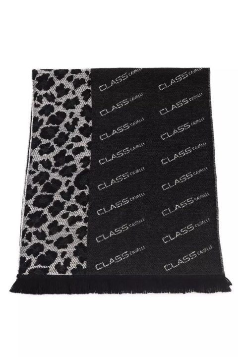 Cavalli Class Elegant Animalier Fantasy Logo Men’s Scarf