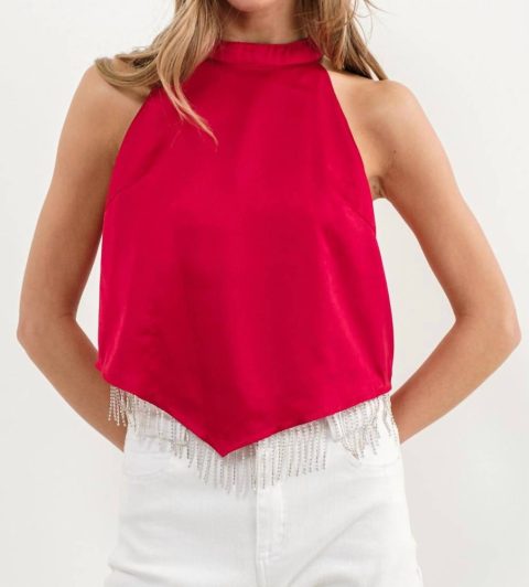 Let’s Go Girls Tank Top In Red 7833381961788