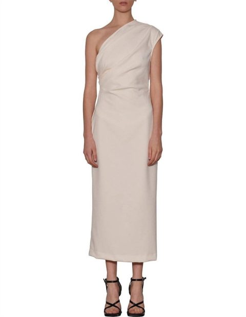 Ruby One Shoulder Dress In Ivory 7705925025852
