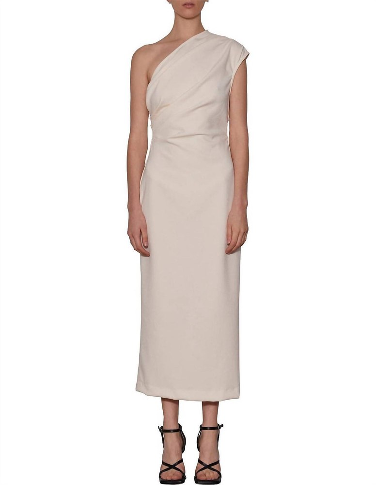 Ruby One Shoulder Dress In Ivory 7705925025852