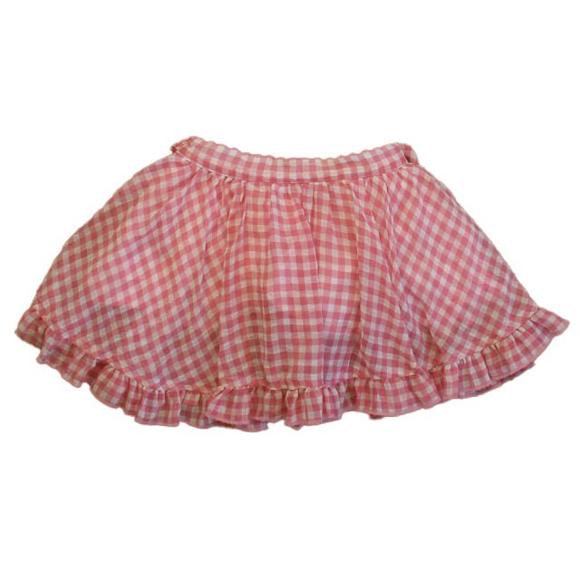Paush Girls Pink Check Skirt 7805884563516